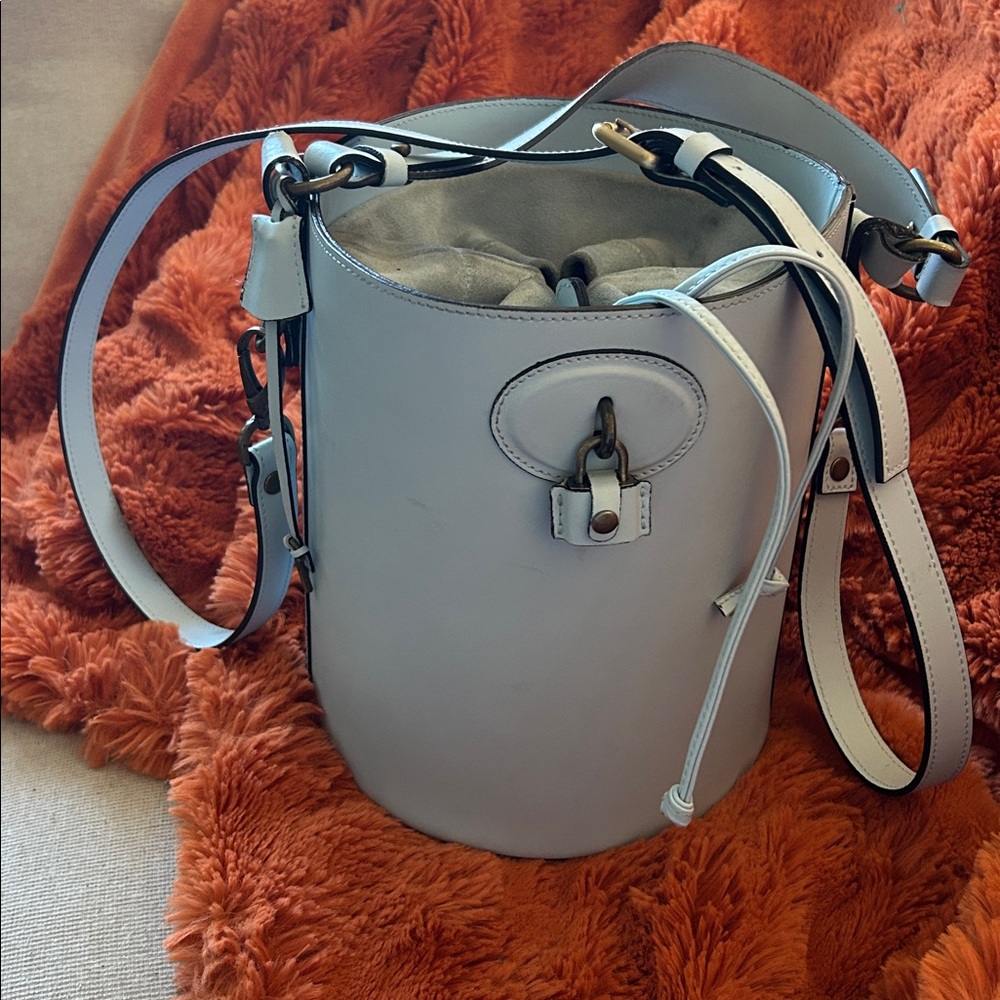 A. Bellucci Chic Cream Leather Bucket Bag
